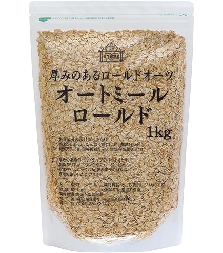 Amazon.co.jp: オートミール 2kg 大粒 【ロールドオーツ チャック付き